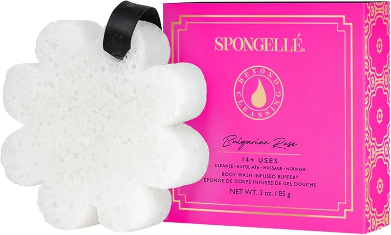 SPONGELLÉ Spongelle Wild Flower Buffer Body Scrubber Bundle with Box | Bath & Shower Loofah for Women | Exfoliator with Body Wash Infused | 14+ uses (Bulgarian Rose, French Lavender, Freesia Pear) - Image 2
